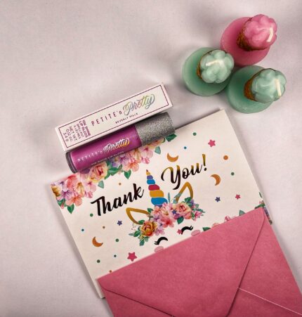 lip gloss and thank you card